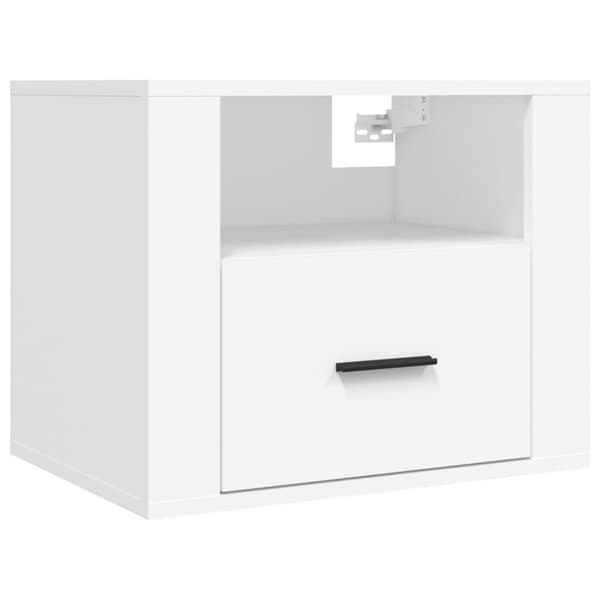vidaXL Väggmonterade sängbord vit 50x36x40 cm