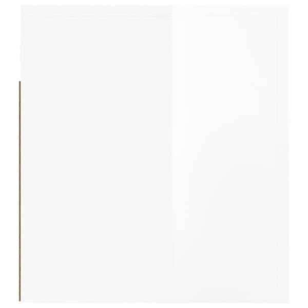 vidaXL Veggmonterte nattbord 2 stk høyglans hvit 50x36x40 cm