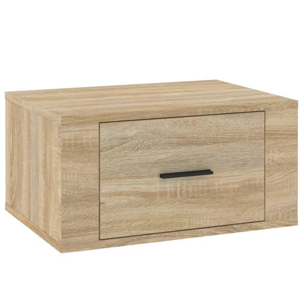 vidaXL væghængte sengeborde 2 stk. 50x36x25 cm sonoma-eg