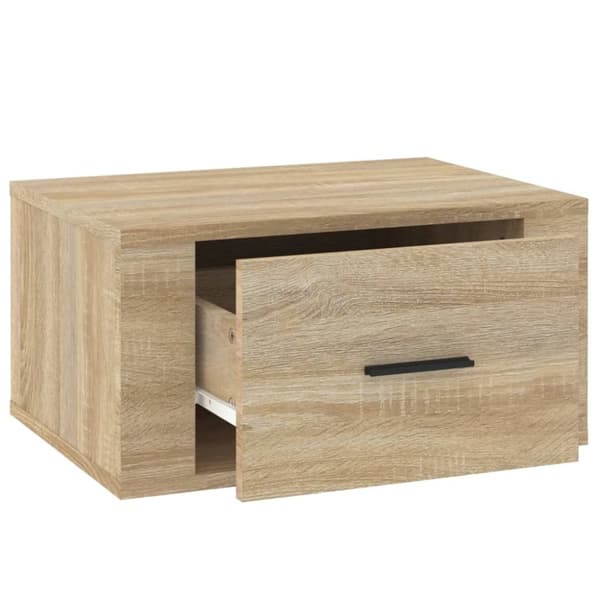 vidaXL væghængte sengeborde 2 stk. 50x36x25 cm sonoma-eg