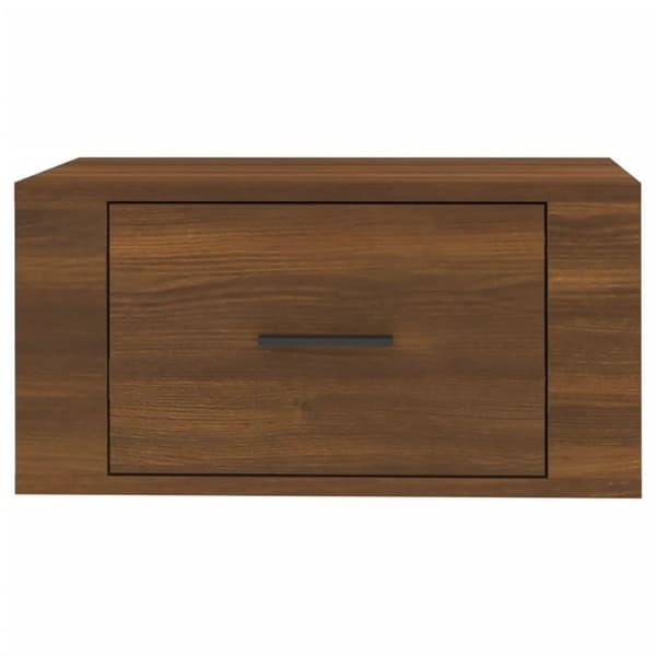 vidaXL væghængt sengebord 50x36x25 cm brun egetræsfarve