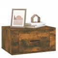 Pikkukuva 4 / 11: vidaXL Seinäkiinnitettävät yöpöydät 2 kpl savutammi 50x36x25 cm