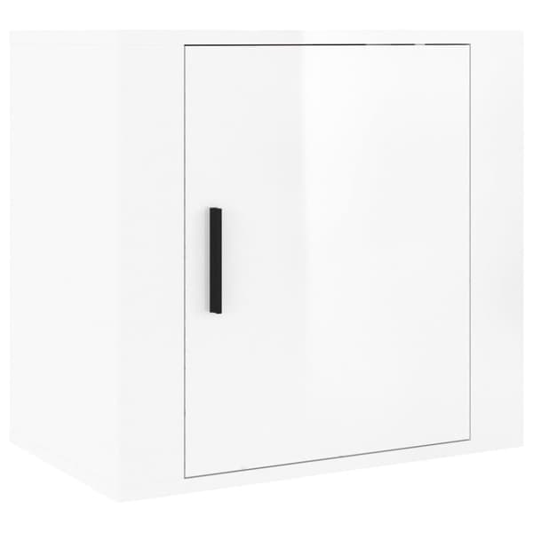 vidaXL væghængte sengeborde 2 stk. 50x30x47 cm hvid højglans