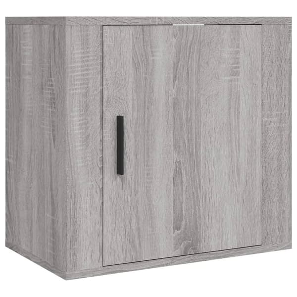vidaXL Seinäkiinnitettävät yöpöydät 2 kpl harmaa Sonoma 50x30x47 cm