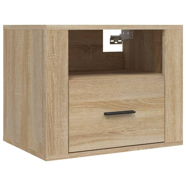 vidaXL væghængte sengeborde 2 stk. 50x36x40 cm Sonoma-eg