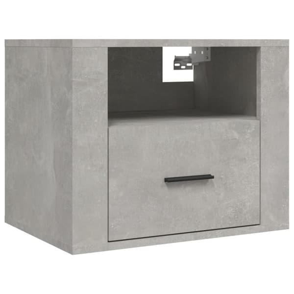 vidaXL væghængte sengeborde 2 stk. 50x36x40 cm Betongrå