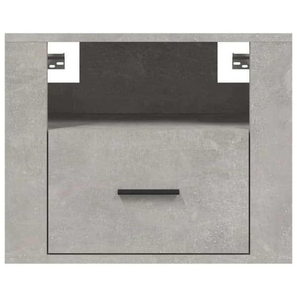 vidaXL væghængt sengebord 50x36x40 cm betongrå