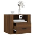 Miniatyrbilde 4 av 10: vidaXL Veggmontert nattbord brun eik 50x36x40 cm