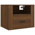 Miniatyrbilde 5 av 11: vidaXL Veggmonterte nattbord 2 stk brun eik 50x36x40 cm
