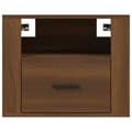 Miniatyrbilde 6 av 11: vidaXL Veggmonterte nattbord 2 stk brun eik 50x36x40 cm