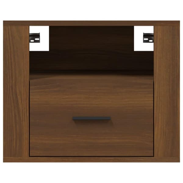 vidaXL Veggmonterte nattbord 2 stk brun eik 50x36x40 cm