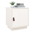 Miniatyrbilde 3 av 10: vidaXL Nattbord 2 stk hvit 40x34x45 cm heltre furu