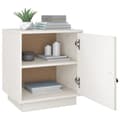 Miniatyrbilde 4 av 10: vidaXL Nattbord 2 stk hvit 40x34x45 cm heltre furu