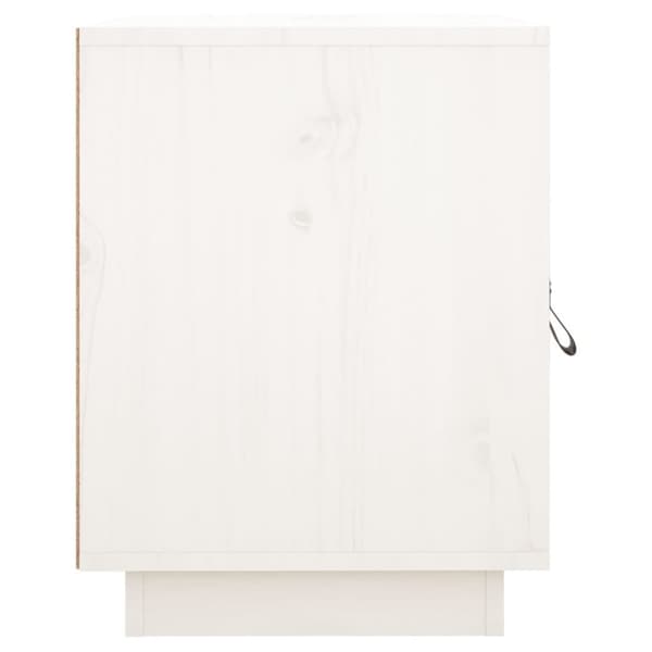 vidaXL Nattbord 2 stk hvit 40x34x45 cm heltre furu