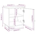 Miniatyrbilde 9 av 10: vidaXL Nattbord 2 stk hvit 40x34x45 cm heltre furu