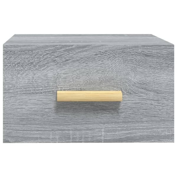 vidaXL Seinäkiinnitettävä yöpöytä harmaa Sonoma 35x35x20 cm