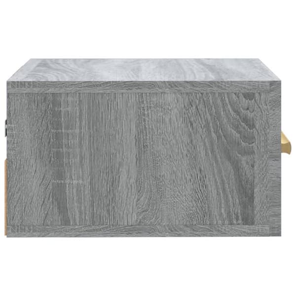 vidaXL Seinäkiinnitettävä yöpöytä harmaa Sonoma 35x35x20 cm