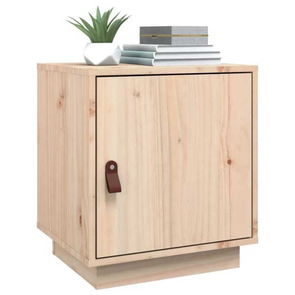 vidaXL sengebord 40x34x45 cm massivt fyrretræ