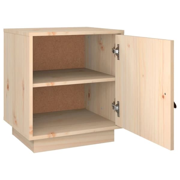 vidaXL sengebord 40x34x45 cm massivt fyrretræ
