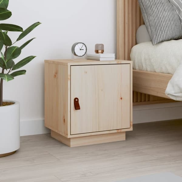 vidaXL sengebord 40x34x45 cm massivt fyrretræ