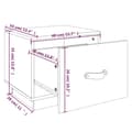 Miniatyrbilde 9 av 9: vidaXL Nattbord grå 40x34x35 cm heltre furu