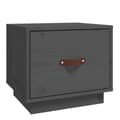 Miniatyrbilde 1 av 9: vidaXL Nattbord grå 40x34x35 cm heltre furu