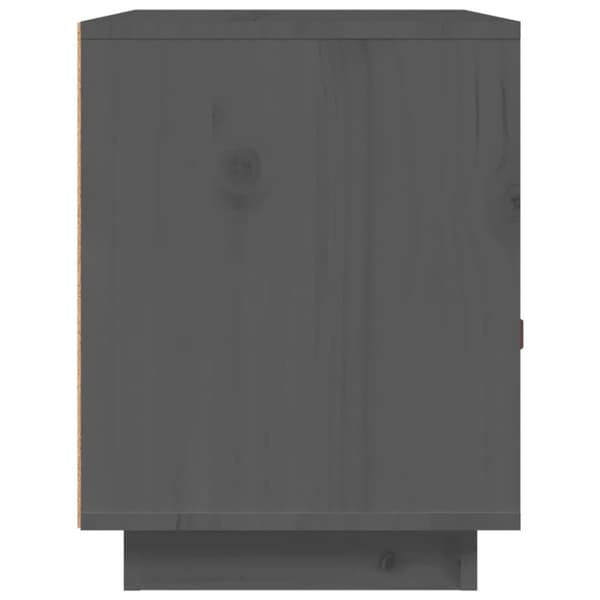 vidaXL sengeborde 2 stk. 40x34x45 cm massivt fyrretræ grå