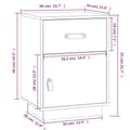 Miniatyrbillede 10 af 11: vidaXL sengebord 40x34x55 cm massivt fyrretræ