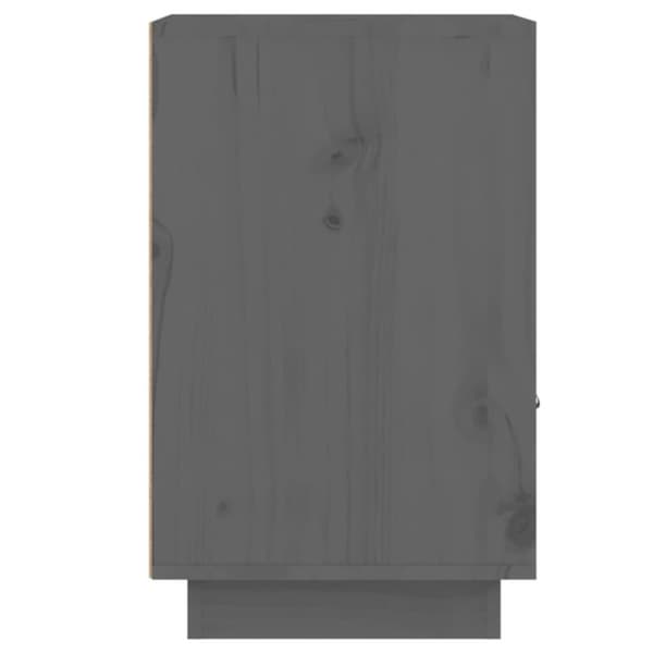 vidaXL sengeborde 2 stk. 40x34x55 cm massivt fyrretræ grå