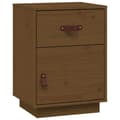 Miniatyrbillede 6 af 11: vidaXL sengeborde 2 stk. 40x34x55 cm massivt fyrretræ gyldenbrun