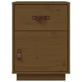 Miniatyrbillede 7 af 11: vidaXL sengeborde 2 stk. 40x34x55 cm massivt fyrretræ gyldenbrun