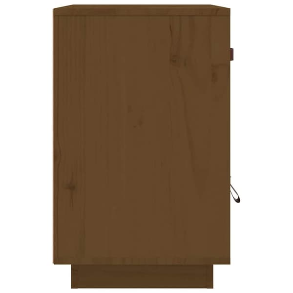 vidaXL sengeborde 2 stk. 40x34x55 cm massivt fyrretræ gyldenbrun