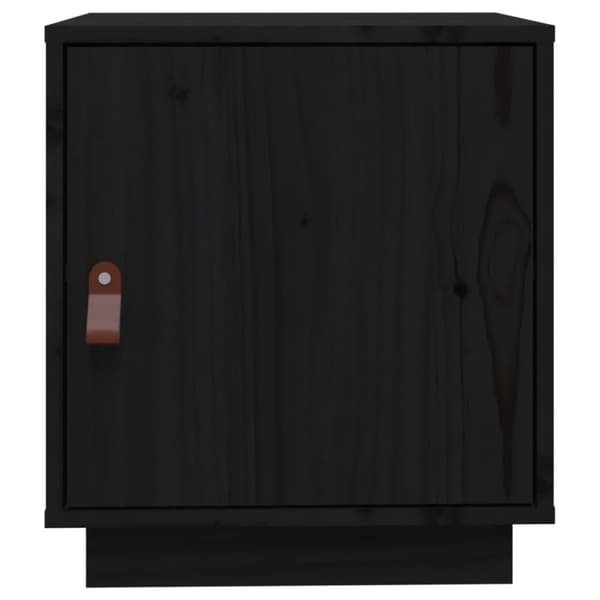 vidaXL sengeborde 2 stk. 40x34x45 cm massivt fyrretræ sort