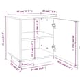Miniatyrbillede 9 af 10: vidaXL sengeborde 2 stk. 40x34x45 cm massivt fyrretræ sort