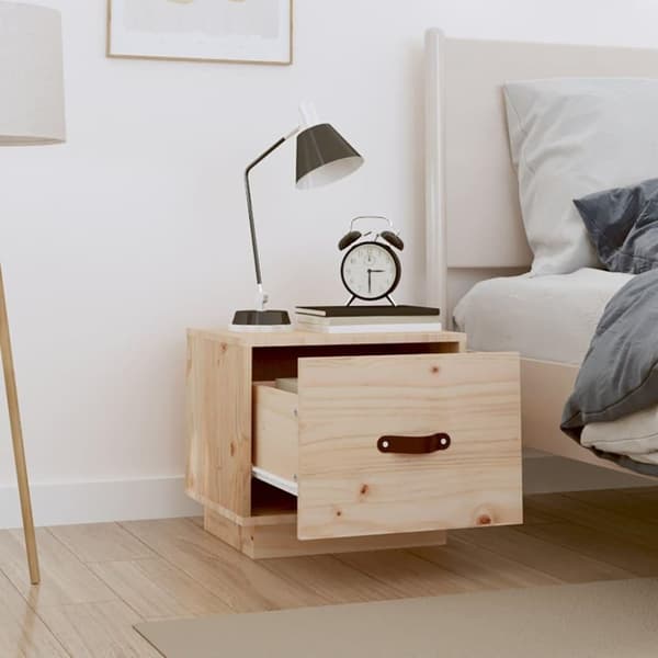 vidaXL sengeborde 2 stk. 40x34x35 cm massivt fyrretræ