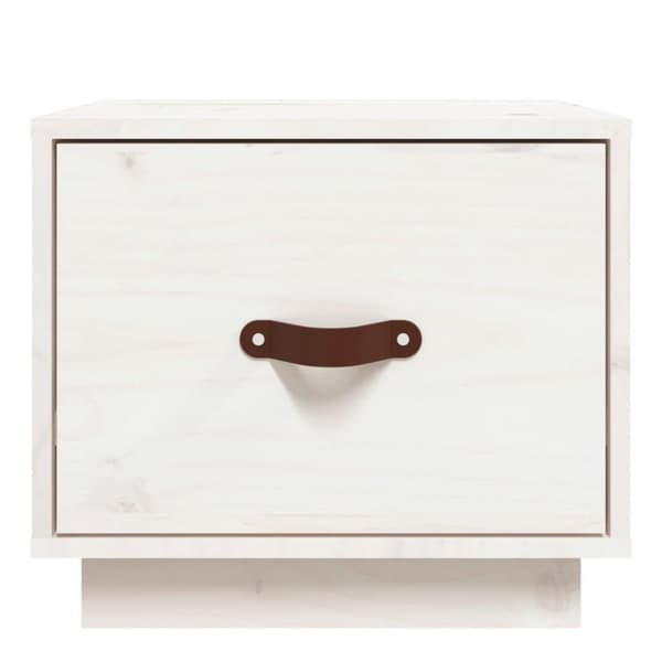 vidaXL sengeborde 2 stk. 40x34x35 cm massivt fyrretræ hvid