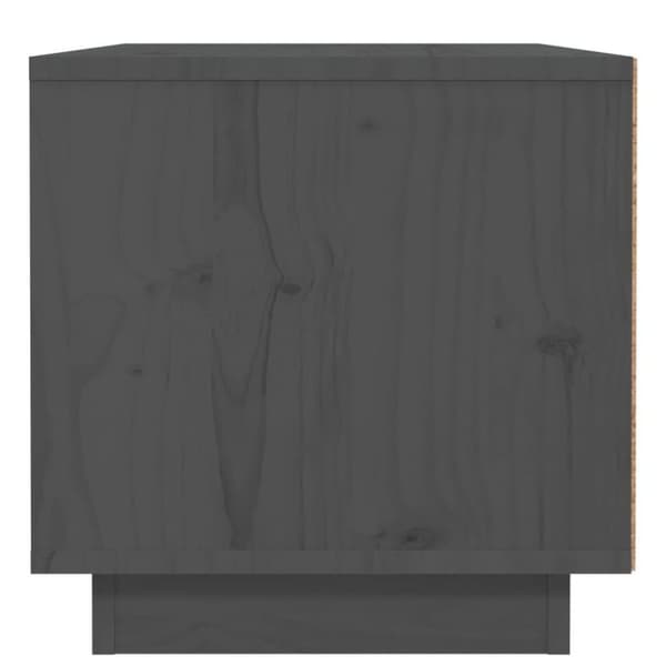 vidaXL sengebord 40x34x35 cm massivt fyrretræ grå