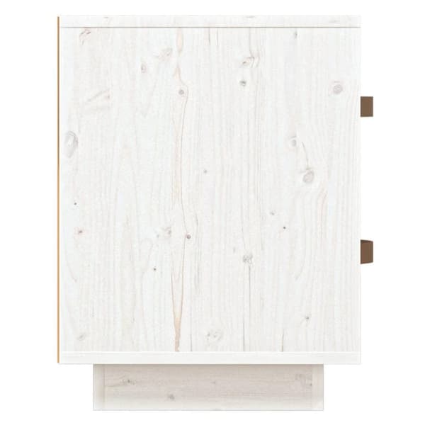 vidaXL Nattbord hvit 40x34x45 cm heltre furu