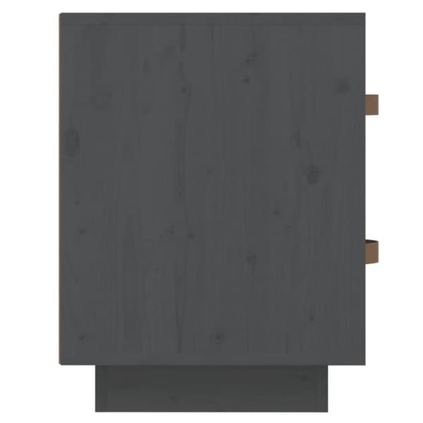 vidaXL Nattbord 2 stk grå 40x34x45 cm heltre furu