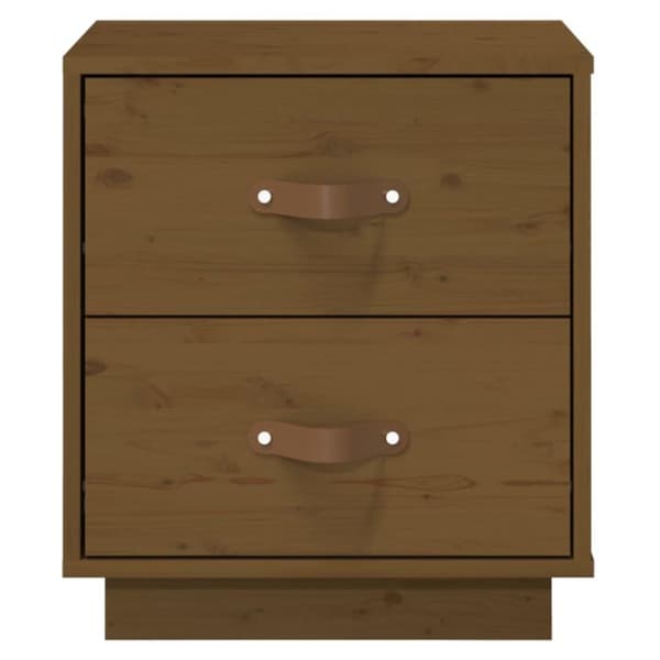 vidaXL Nattbord 2 stk honningbrun 40x34x45 cm heltre furu