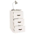 Miniatyrbilde 4 av 10: vidaXL Nattbord hvit 40x40x75 cm heltre furu