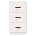 Miniatyrbilde 5 av 10: vidaXL Nattbord hvit 40x40x75 cm heltre furu