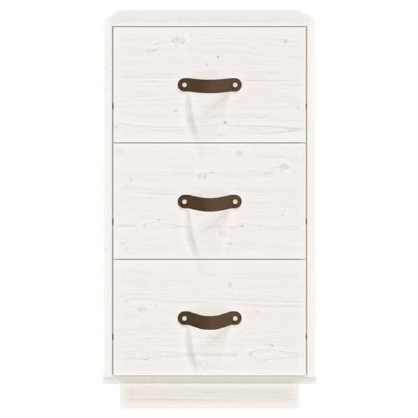 vidaXL Nattbord hvit 40x40x75 cm heltre furu