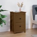 Pikkukuva 11 / 11: vidaXL Yöpöytä hunajanruskea 40x35x61,5 cm täysi mänty