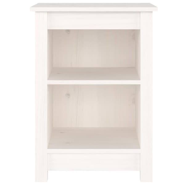 vidaXL sengeborde 2 stk. 40x35x55 cm massivt fyrretræ hvid