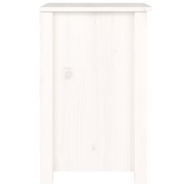 vidaXL sengeborde 2 stk. 40x35x55 cm massivt fyrretræ hvid