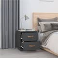 Pikkukuva 4 / 11: vidaXL Yöpöydät 2 kpl harmaa 40x34x45 cm täysi mänty