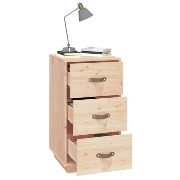 vidaXL sengebord 40x40x75 cm massivt fyrretræ