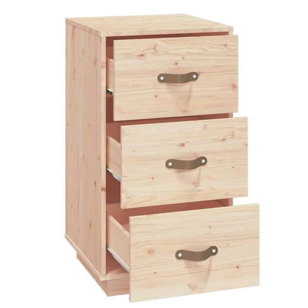 vidaXL sengebord 40x40x75 cm massivt fyrretræ