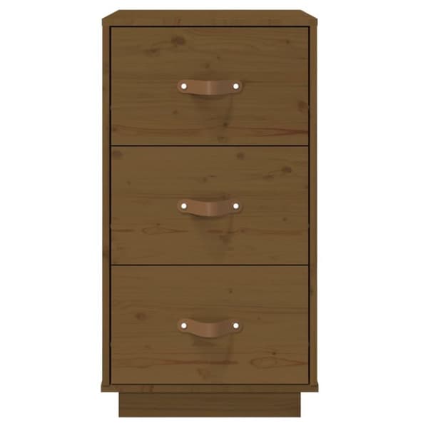 vidaXL sengeborde 2 stk. 40x40x75 cm massivt fyrretræ gyldenbrun